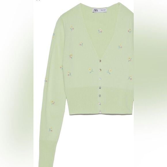 ZARA EMBROIDERED FLOWER JACKET - Picture 4 of 7